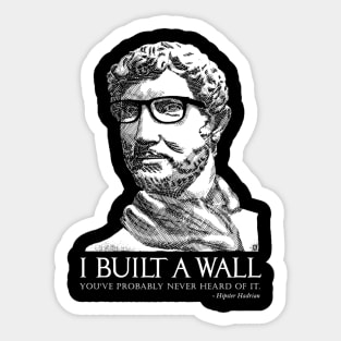 Hipster Hadrian Sticker